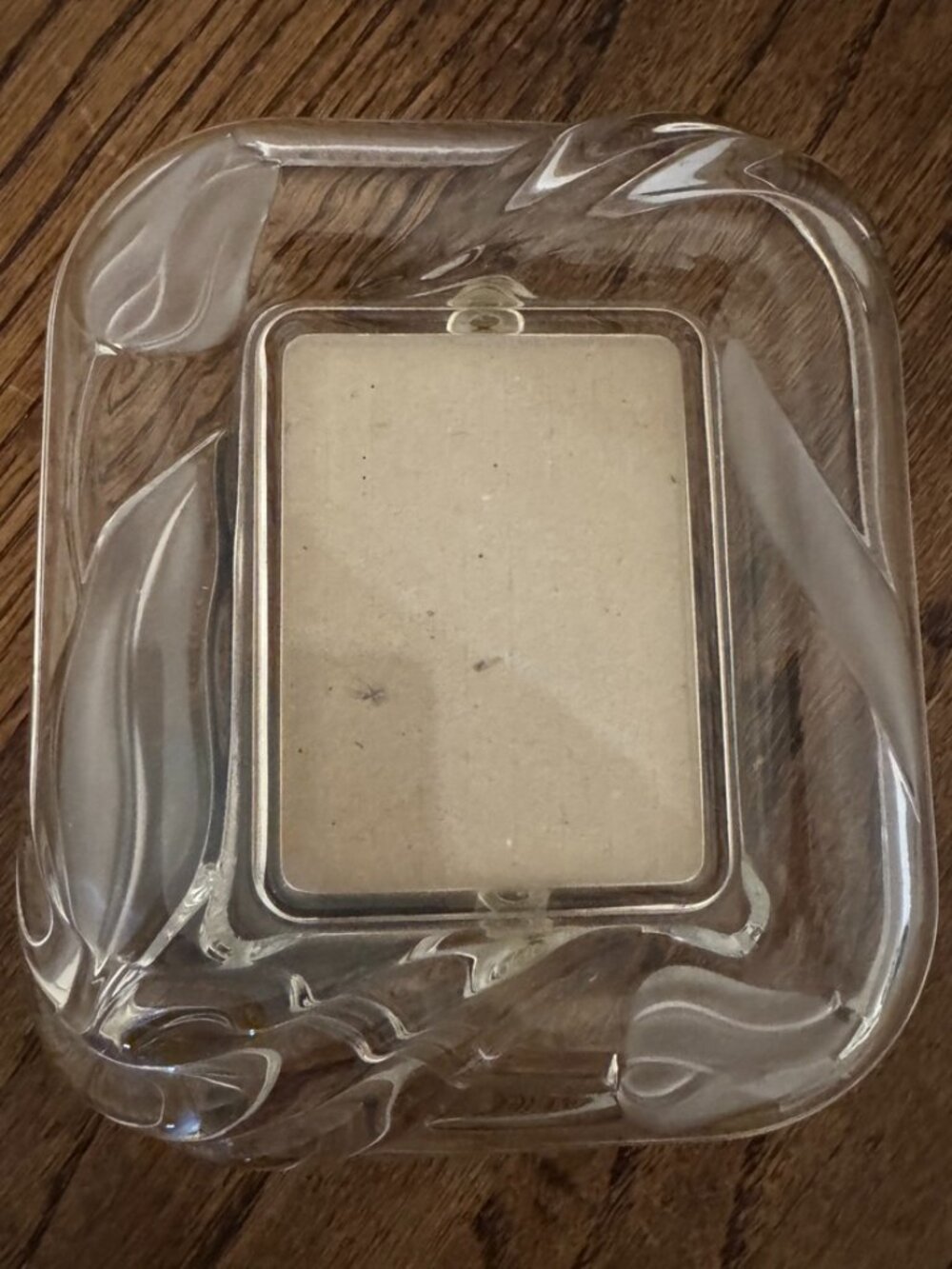 Mikasa Crystal Photo Frame Frosted Tulip Design Vintage - Picture 8 of 8